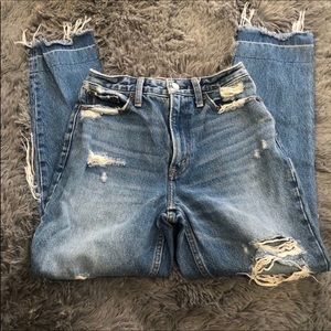 Abercrombie and Fitch ripped boyfriend jeans
